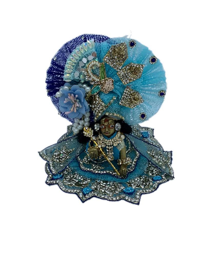 Kanha Blue Poshak — 3 No. (6 Inch)